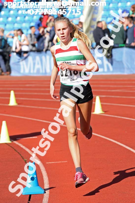 Girls under-15s  Northern 3 Stage Road Relay, SportsCity, Manchester. Photo: David T. Hewitson/Sports for All Pics